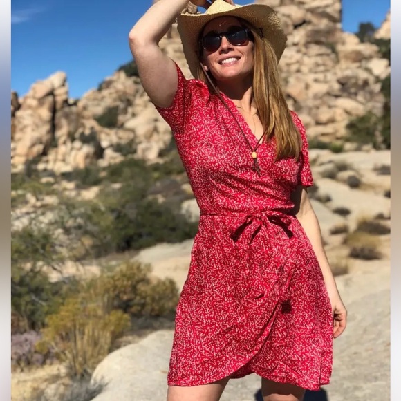 byTiMo beautiful wrap around dress w/ pockets from Saks Fifth Ave. Worn twice - Picture 1 of 14